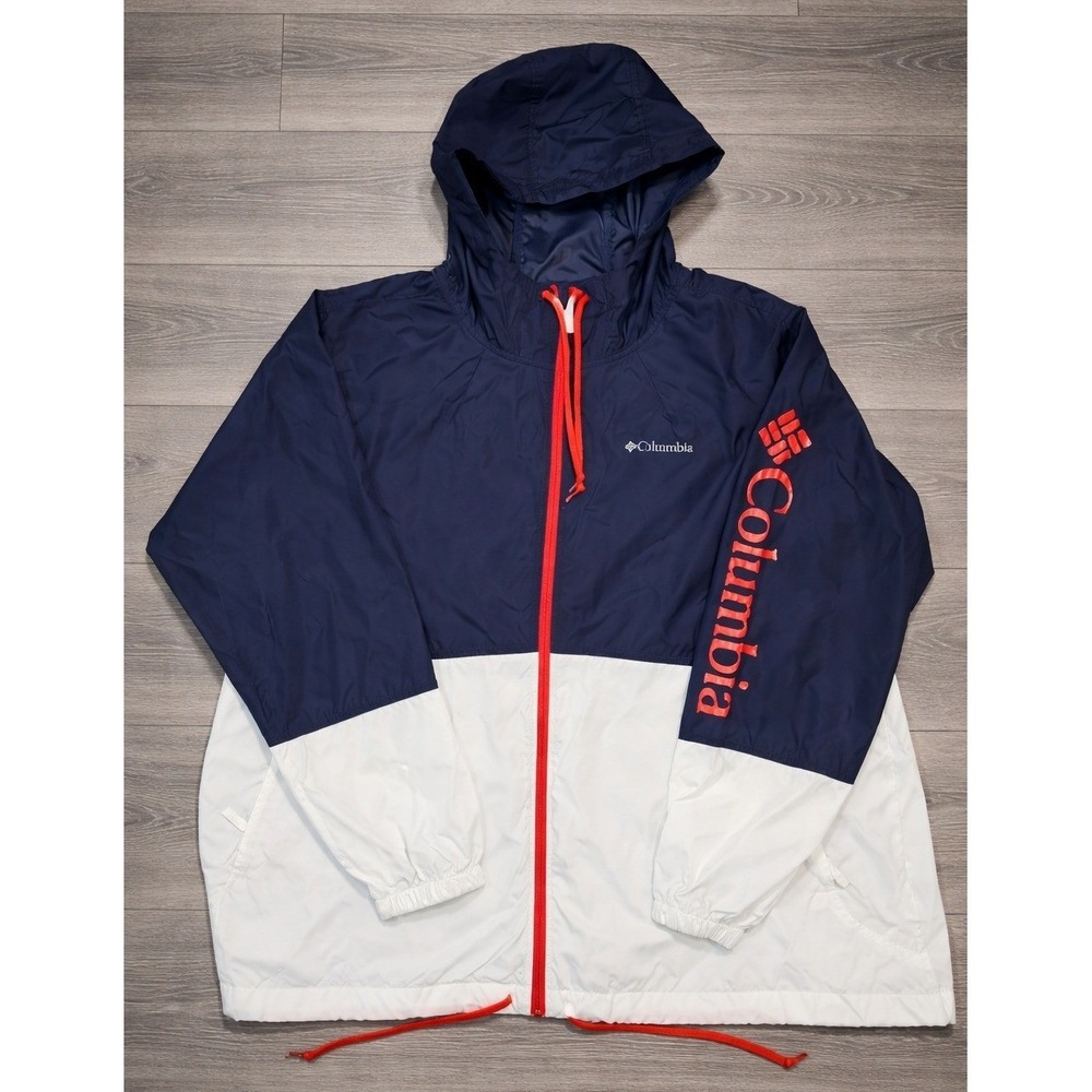 NWOT Columbia Womens 1X Flash Forward Windbreaker Hooded Jacket OUTDOOR